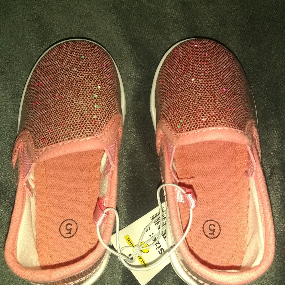 Glitter sparkle bling shoes toddler 5 pink sneaker